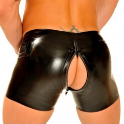 Fist Short en Latex Coupe cycliste avec Zip
